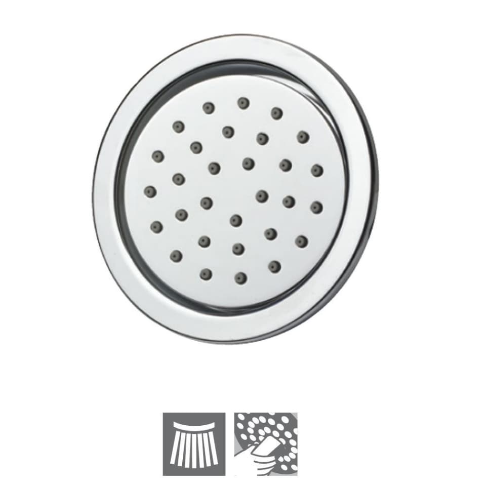 Body Jet Concealed Type 120mm Round Shape | Chrome Finish