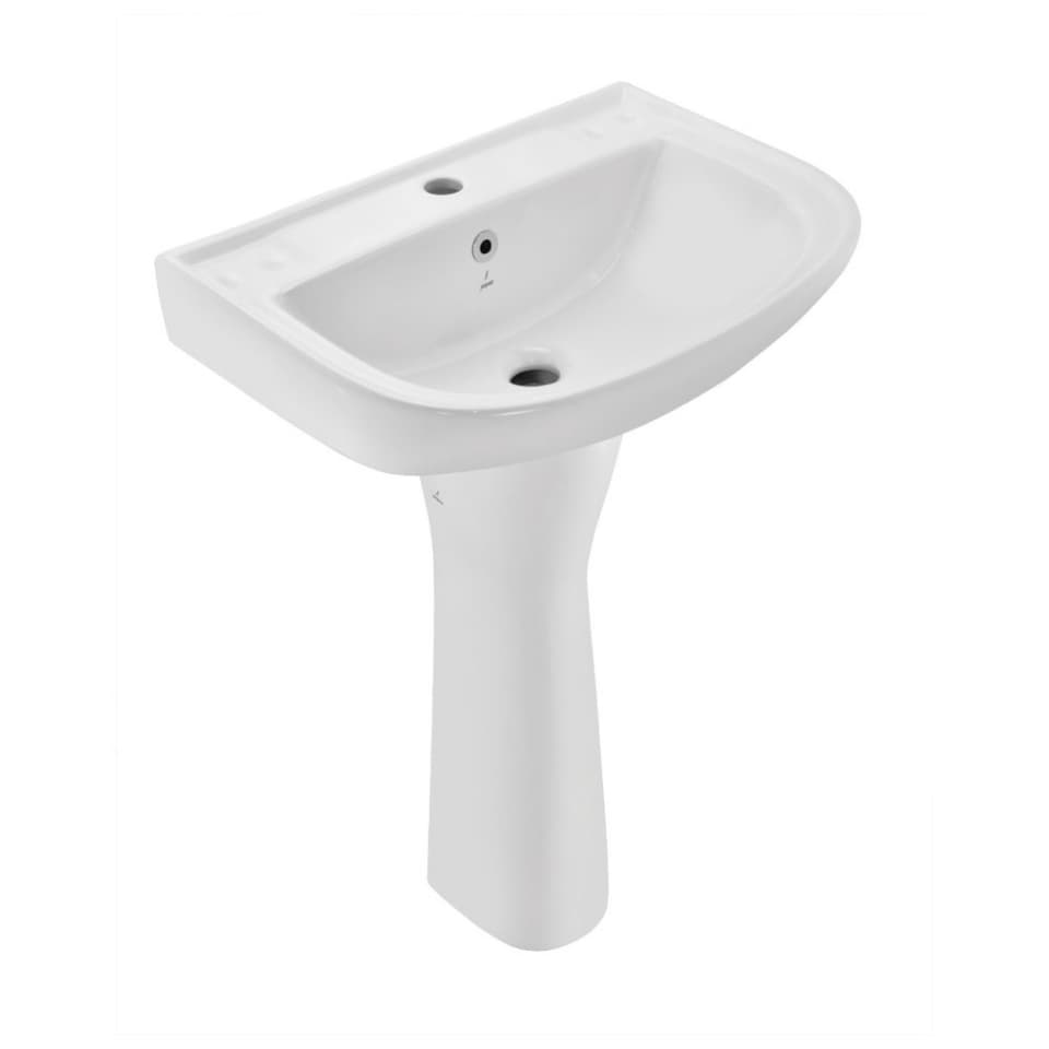 Continental Wall-Hung Wash Basin with Fixing Accessories | Size: 560 x 415 x 200mm | With Tap Hole | Compatible with Full Pedestal (CNS-WHT-301)
