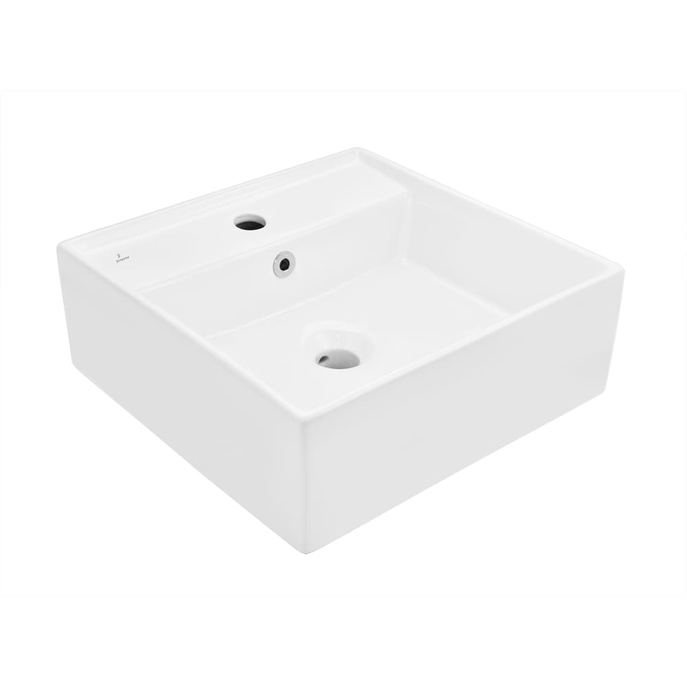 Continental Wall Hung Basin with Fixing Accessories | Size: 420 x 420 x 155mm | With Tap Hole — image 1