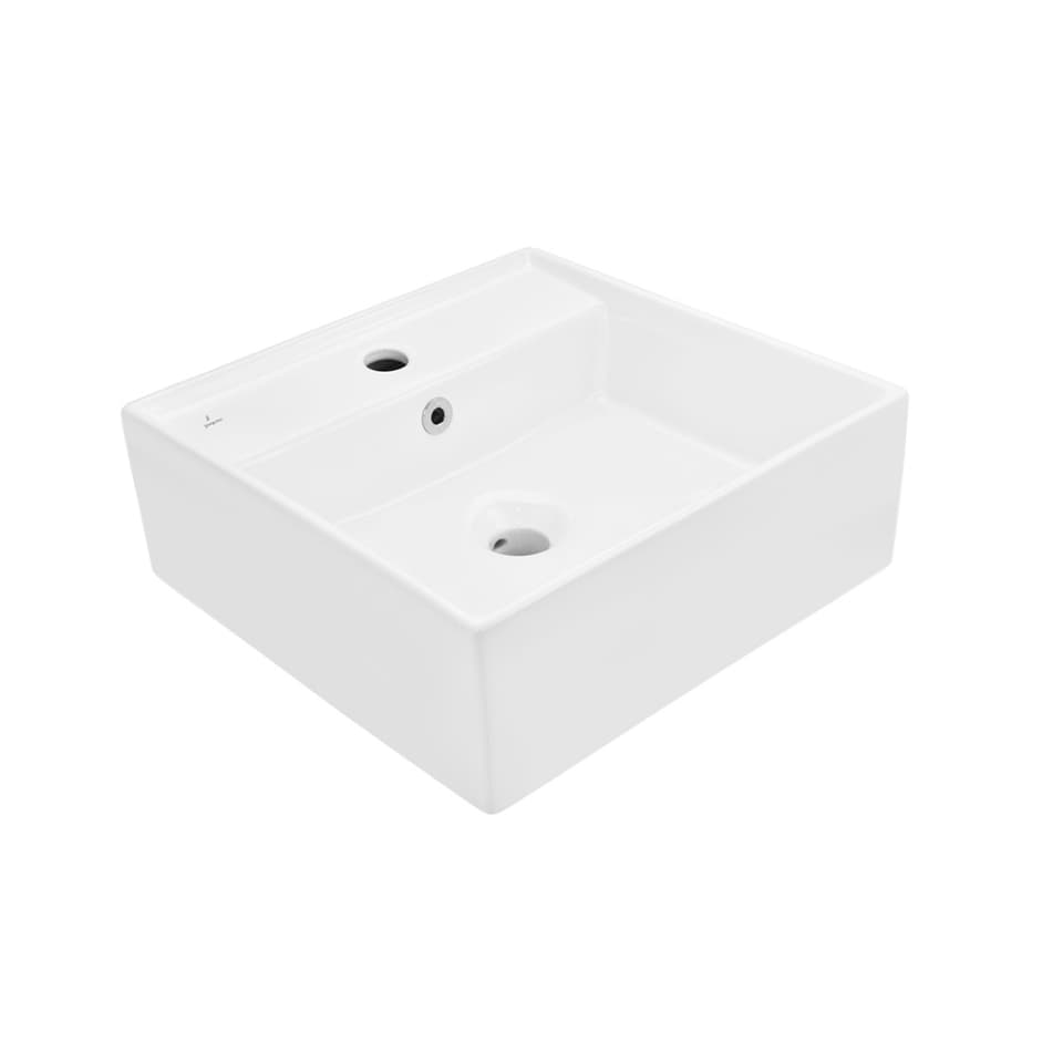 Continental Table Top Wash Basin | White Finish | Size: 420 x 420 x 155mm | With Tap Hole