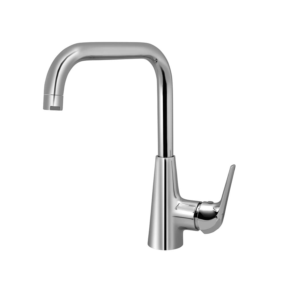 Continental Prime Mixer (Hot & Cold Water) | Chrome Finish | Material: Brass | With Swinging Spout & 450mm Braided Connection Pipe — image 1