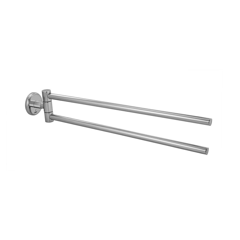 Swivel Towel Holder Twin Type | Chrome Finish | Material: Stainless Steel