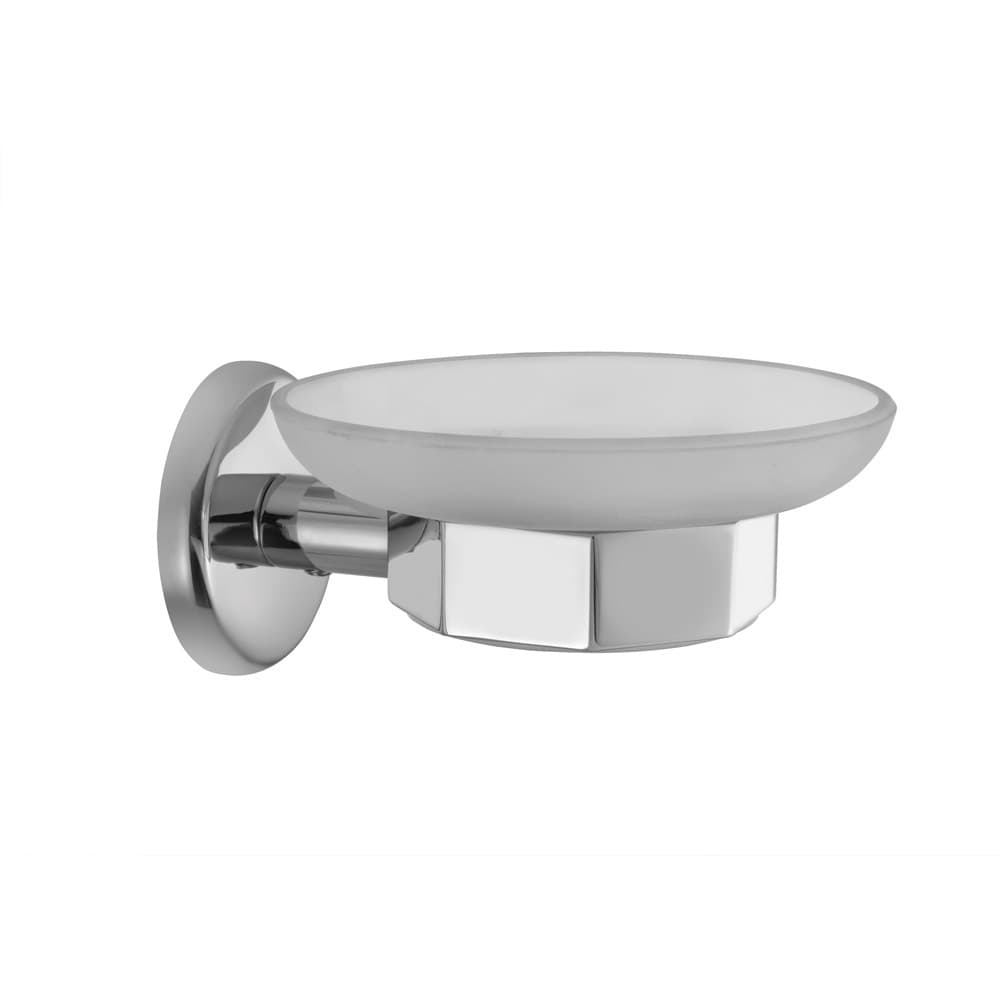 Soap Dish | Chrome Finish | Material: Stainless Steel | With Glass plate
