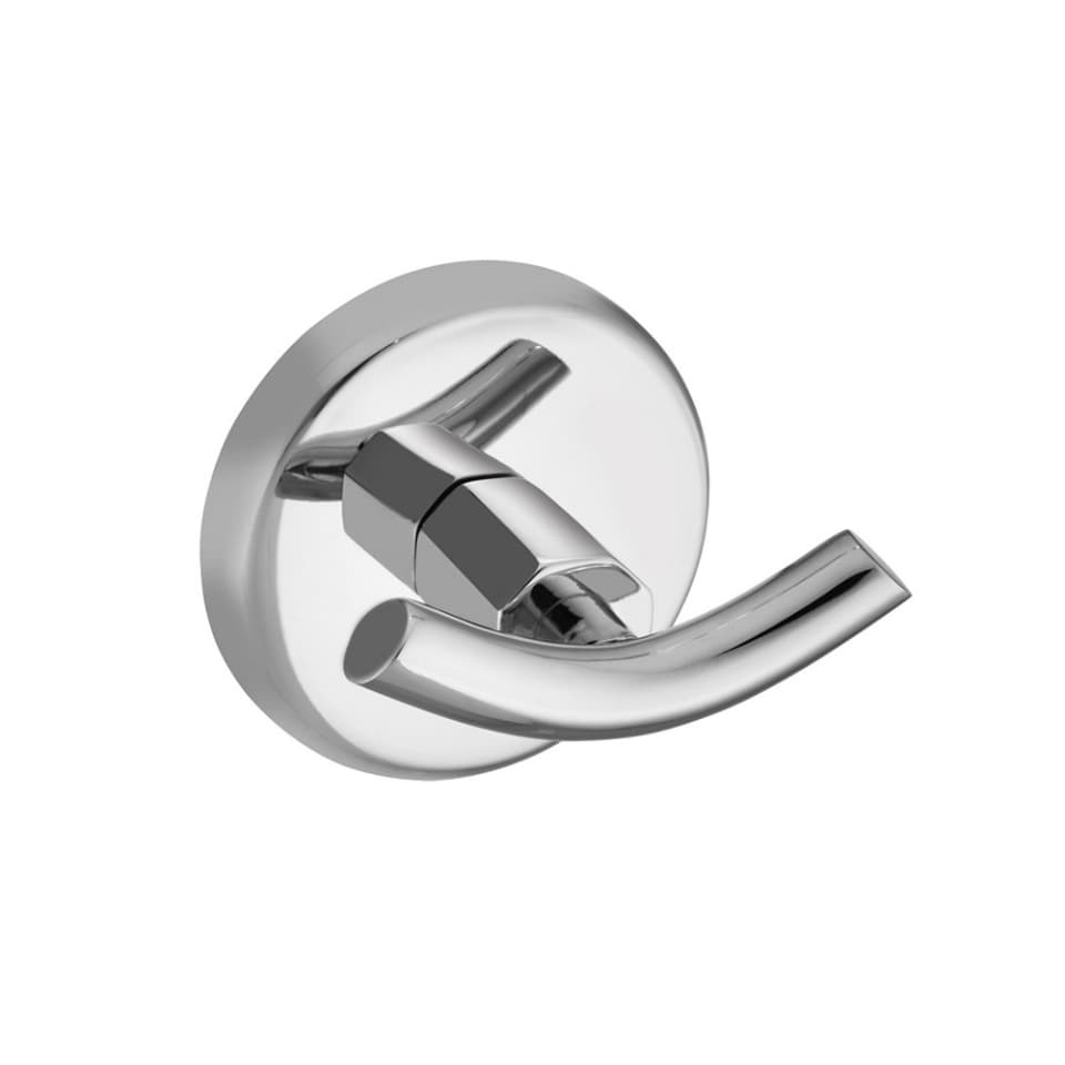 Double Robe Hook | Chrome Finish | Material: Stainless Steel