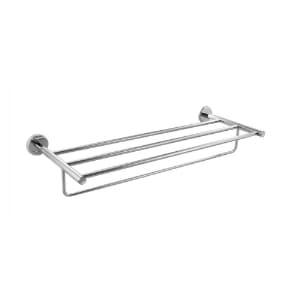 Towel Rack 600mm with Lower Hangers | Chrome Finish | Material: Stainless steel