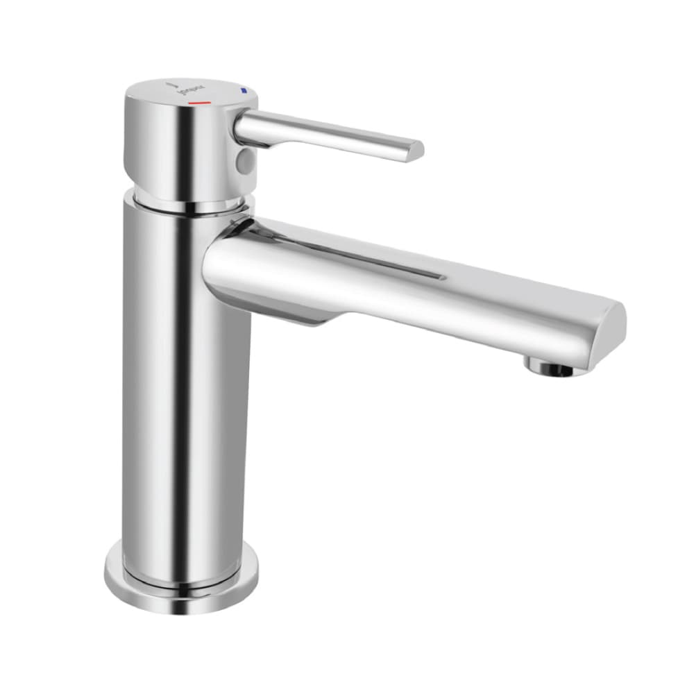 Florentine Prime Single Lever Basin Mixer (Hot & Cold Water) | Chrome Finish | With 450mm Braided Connection Pipe
