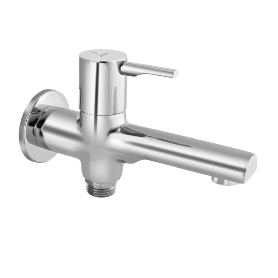 Florentine Prime 2-Way Bib Cock with Wall Flange (Cold Water Only) | Chrome Finish | Material: Brass