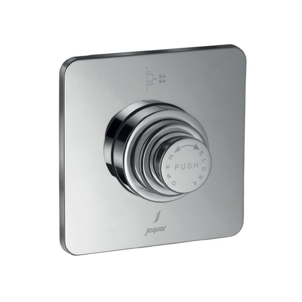 Flush Valve Dual Flow 32mm Size (Concealed Body) with Exposed Shut off Provision & 100mm with Square Plate | Chrome Finish