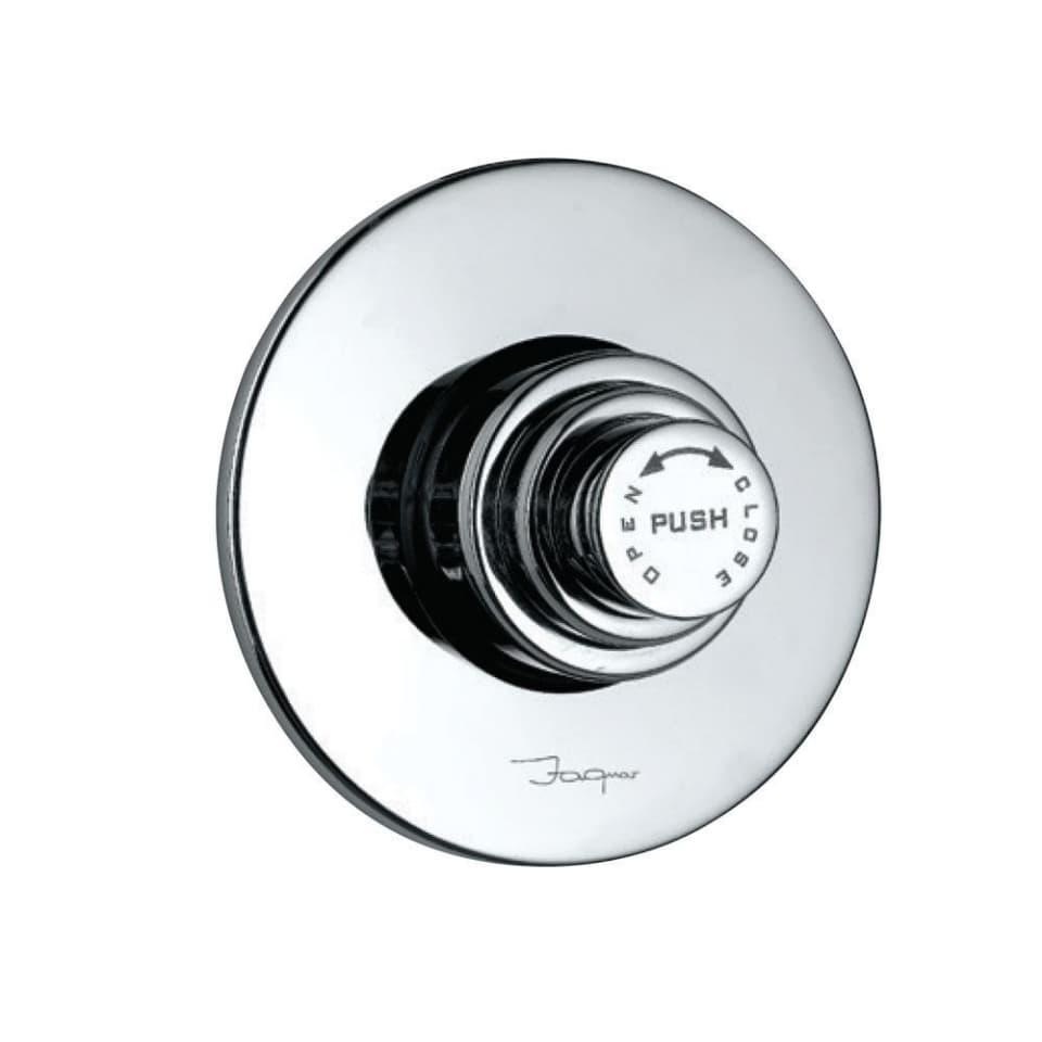 Flush Valve Dual Flow 40mm Size (Concealed Body) with Exposed Shut off Provision with Round Flange | Chrome Finish