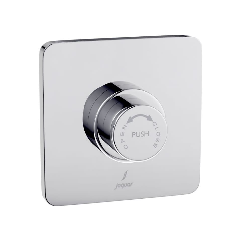 Flush Valve Regular 40mm Size (Concealed Body) with Exposed Shut off Provision & 100mm Square Plate | Chrome Finish