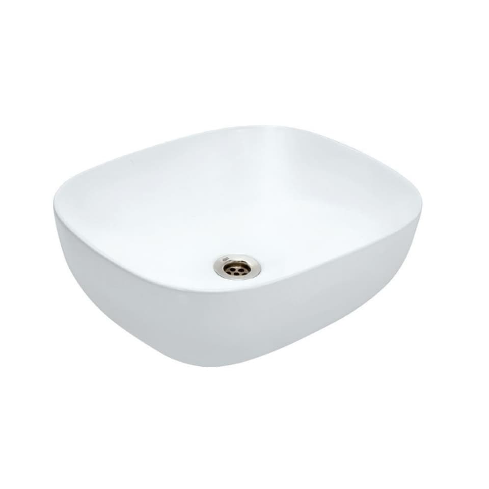 Thin Rim Table Top Basin | White Finish | Size: 495 x 395 x 150mm | Without Tap Hole