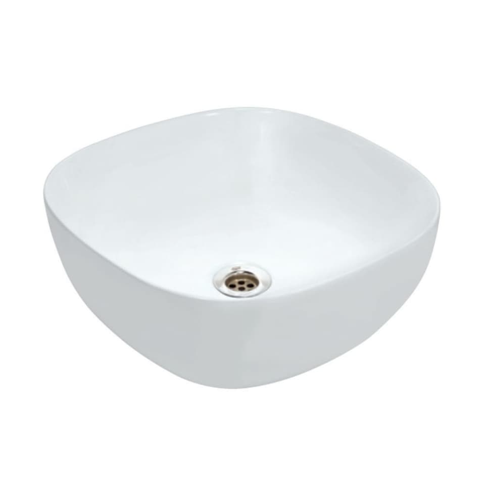 Thin Rim Table Top Basin | White Finish | Size: 420 x 420 x 150mm | Without Tap Hole — image 1