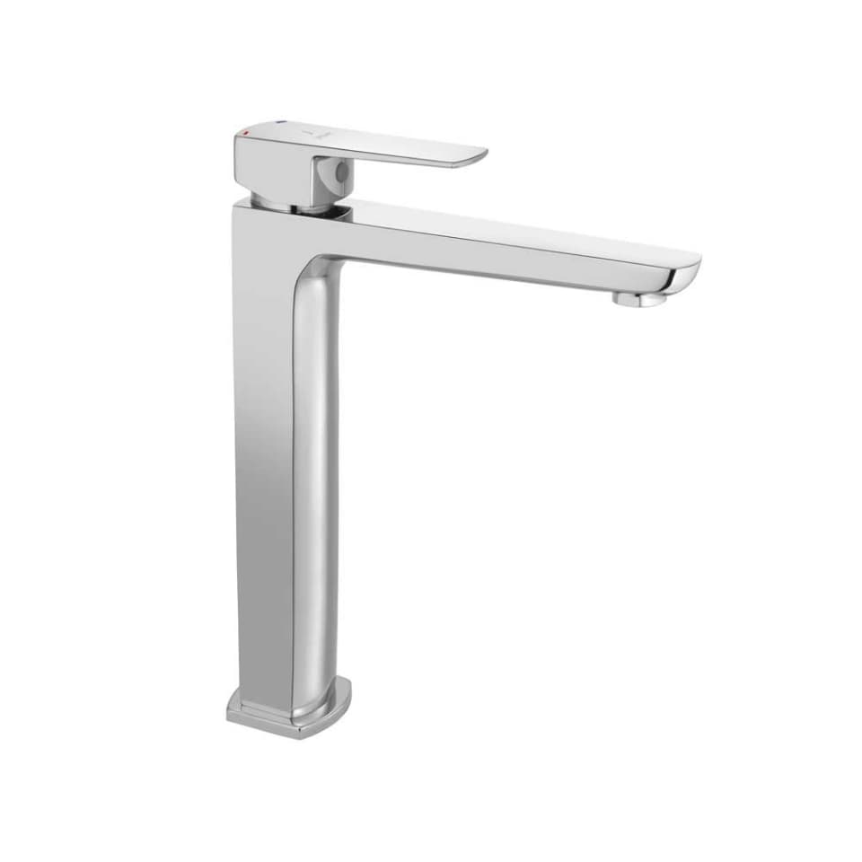 Kubix Prime Single Lever Basin Mixer (Hot & Cold Water) | Chrome Finish | With 190mm Tall Body and 600mm Braided Connection Pipe