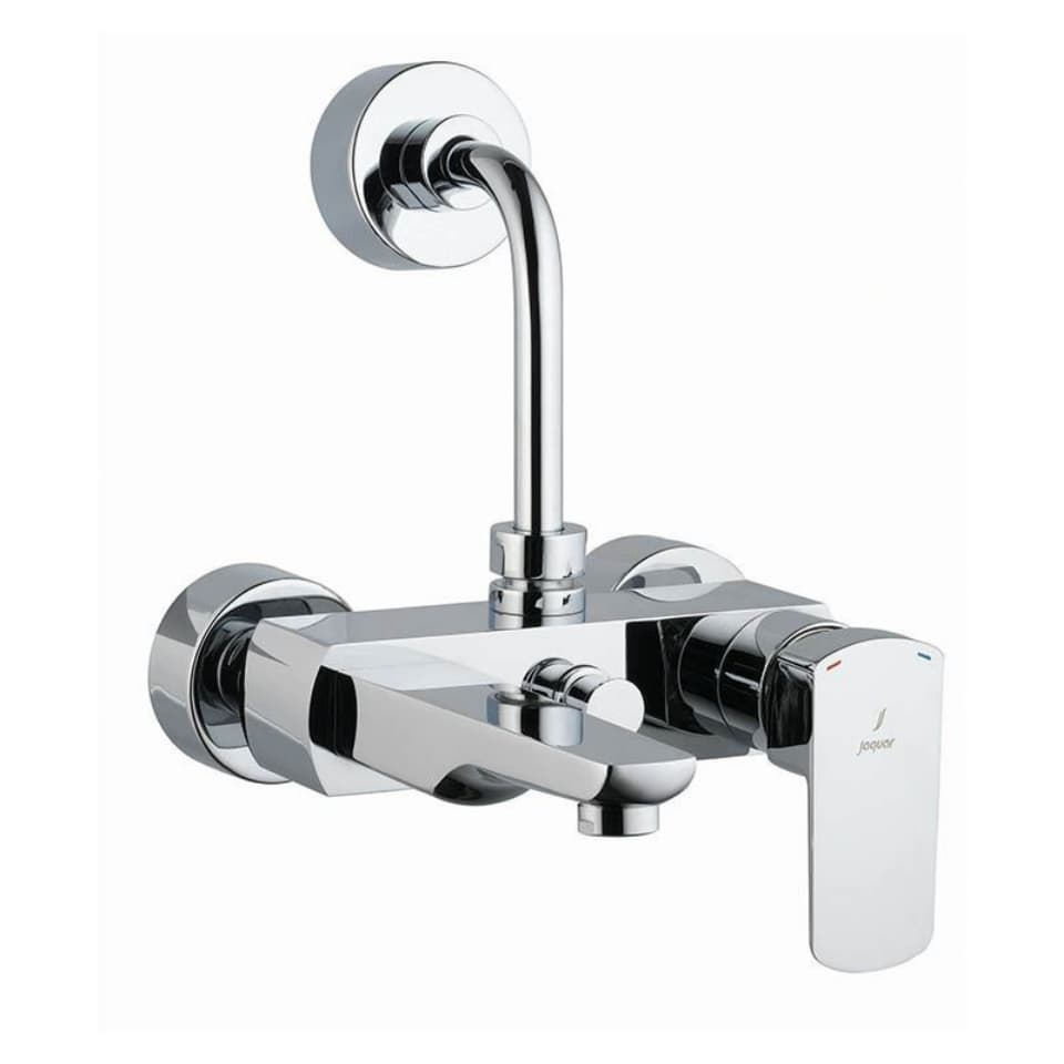 Kubix Prime Single Lever Wall Mixer with Overhead Shower Provision | Chrome Finish | Material: Brass — image 1