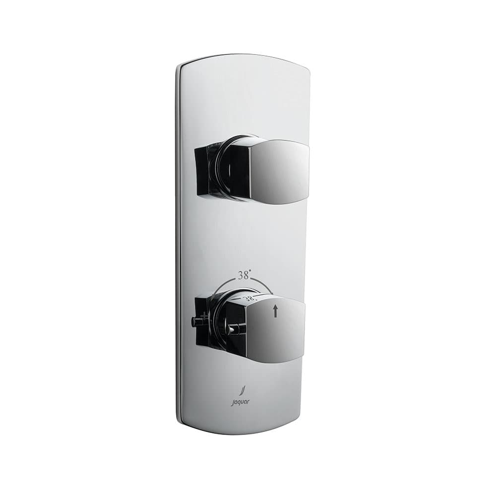 Kubix Prime Exposed Parts Kit of Thermostatic Shower Mixer | 1 Outlet, Compatible with ALD-661 Concealed Body (sold separately) | Chrome Finish | Material: Brass — image 1