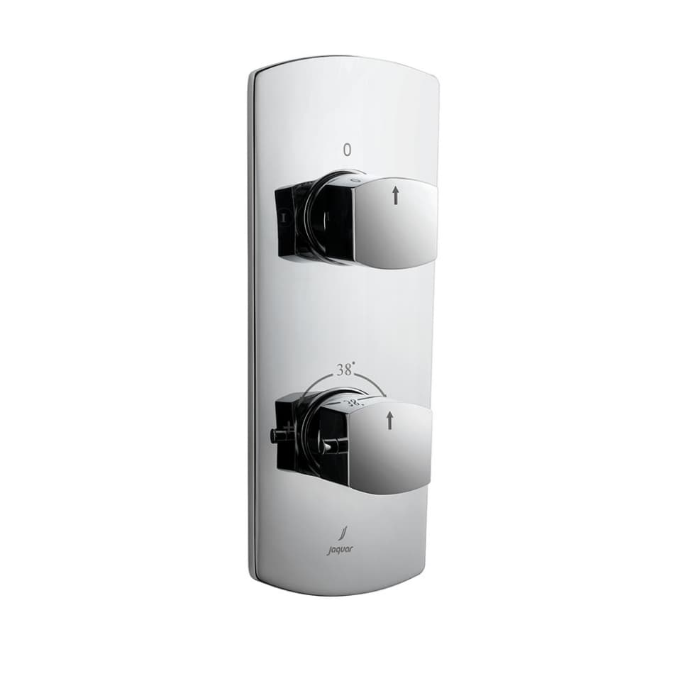 Kubix Prime Exposed Parts Kit of Thermostatic Shower Mixer | 2 Outlet Diverter | Compatible with ALD-681 Concealed Body (sold separately) | Chrome Finish | Material: Brass