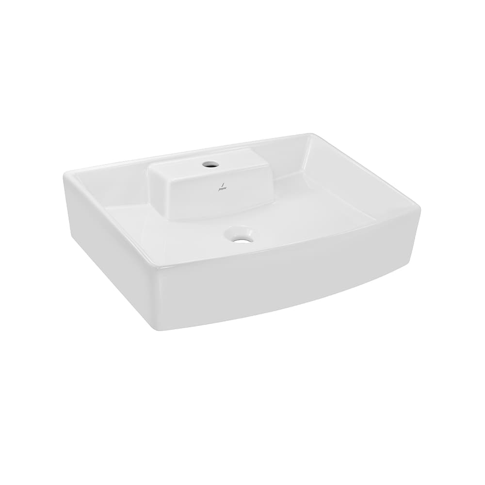 Kubix Table Top Basin | White Finish | Size: 600 x 440 x 150mm | With Tap Hole — image 1