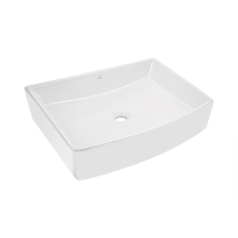 Kubix Table Top Basin | White Finish | Size: 600 x 440 x 150mm | Without Tap Hole — image 1