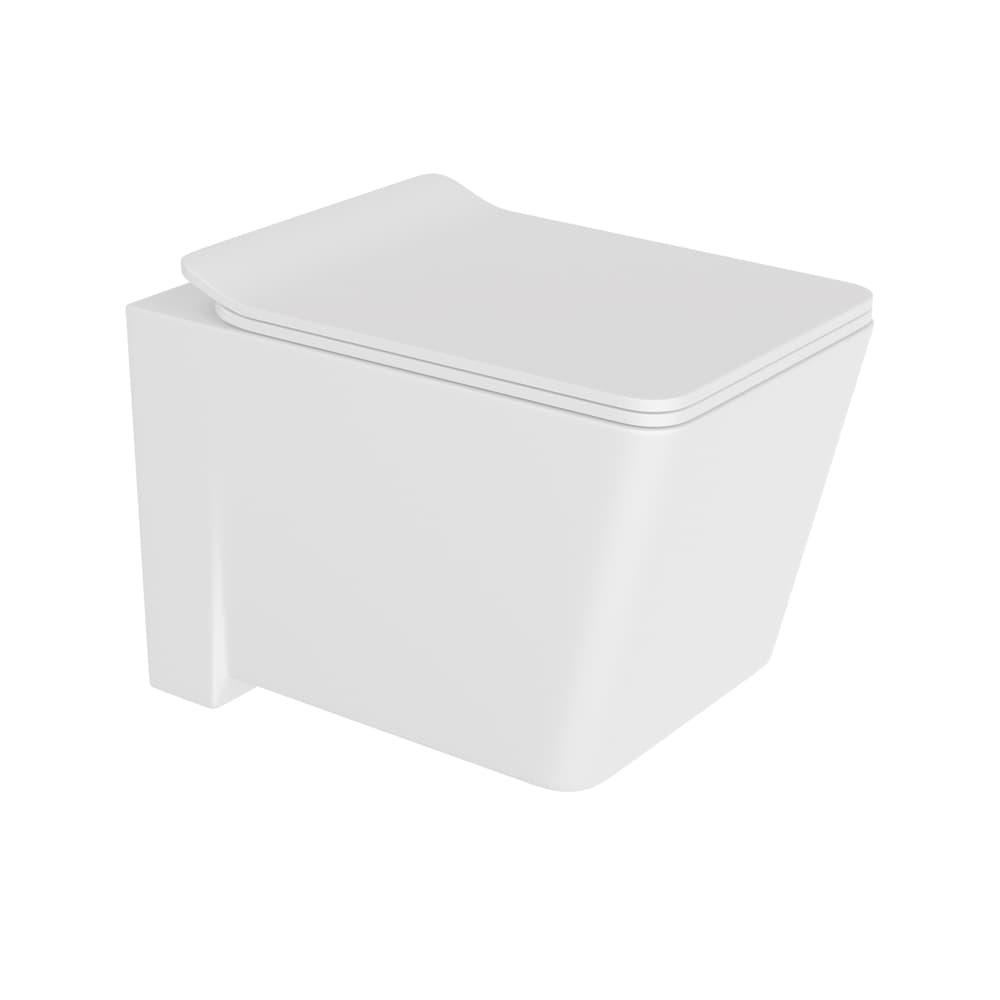 Kubix Rimless Blind Installation Wall Hung Toilet With UF Soft Close Seat Cover, Hinges and Fixing Set | Size: 380 x 525 x 375mm | Requires Concealed Cistern — image 1