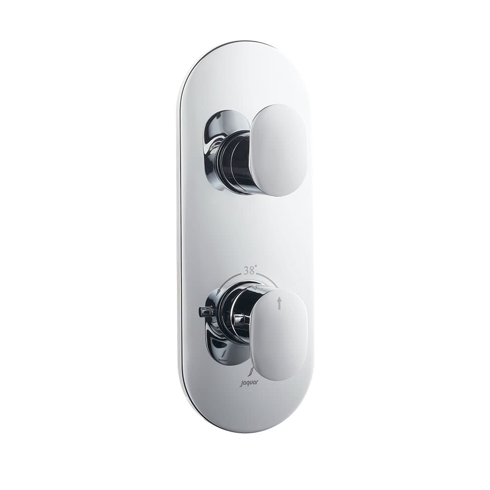 Opal Prime Exposed Parts Kit of Single Lever Thermostatic Shower Mixer | 1 Outlet, Compatible with ALD-661 Concealed Body (sold separately) | Chrome Finish | Material: Brass — image 1
