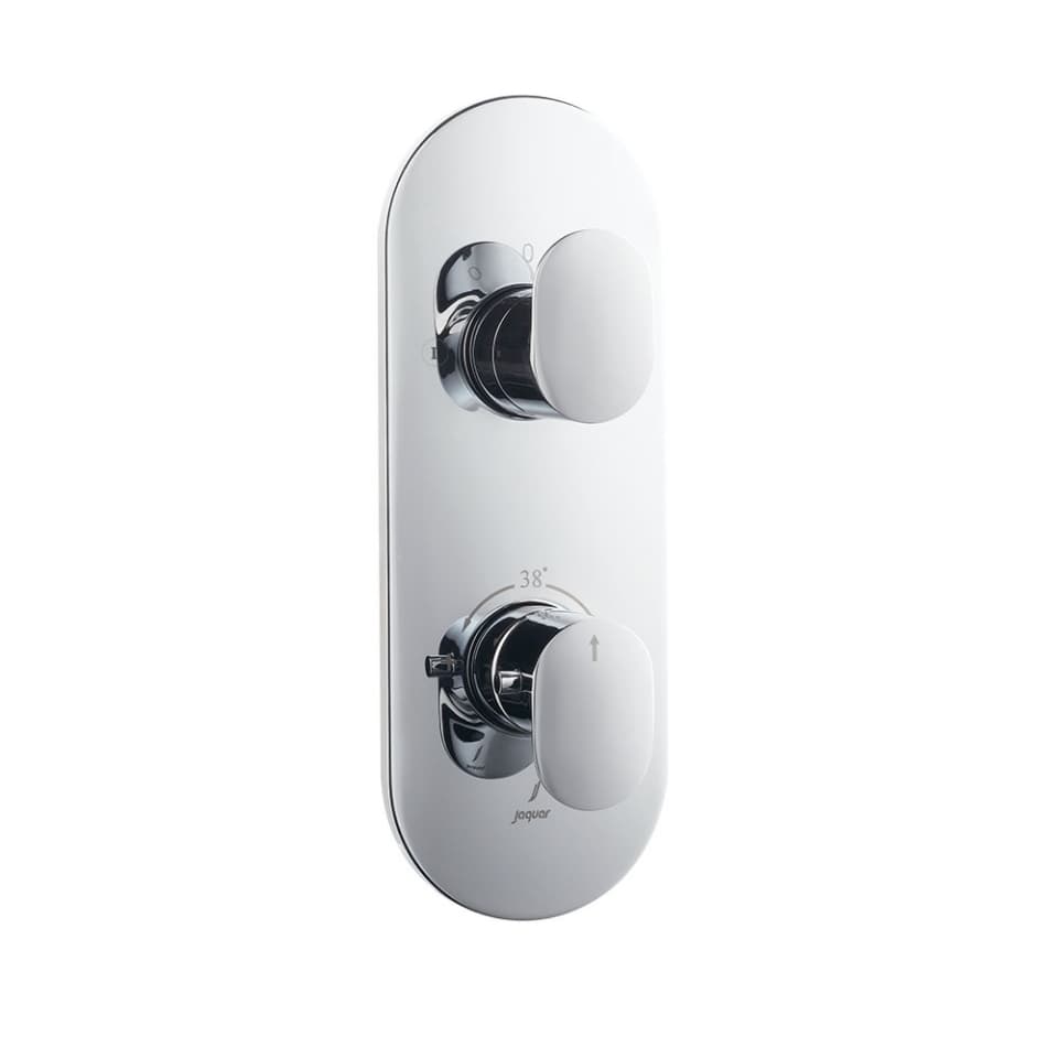 Opal Prime Exposed Parts Kit of Thermostatic Single Lever Shower Mixer | 2 Outlet with Diverter, Compatible with ALD-681 Concealed Body (sold separately) | Chrome Finish | Material: Brass — image 1