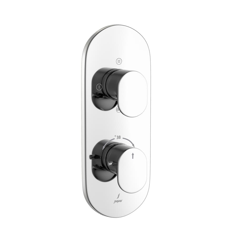 Opal Prime Aquamax Exposed Parts Kit of Thermostatic Shower Mixer with 3-Way Diverter | Compatible with ALD-683 Concealed Body (sold separately) | Chrome Finish | Material: Brass — image 1