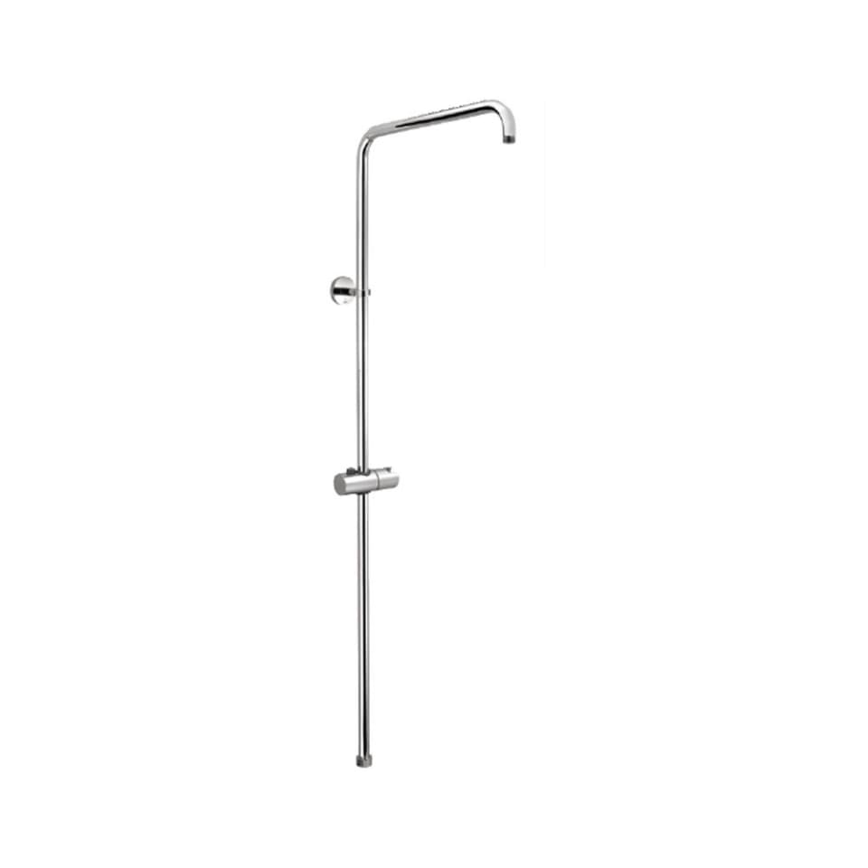 Exposed Shower Pipe for Wall Mixer with Hand Shower Holder, L-Type in Round Shape 20mm | Chrome Finish | Size: 1120 x 410mm (for Connecting Overhead Shower & Sliding Holder for Hand Shower)