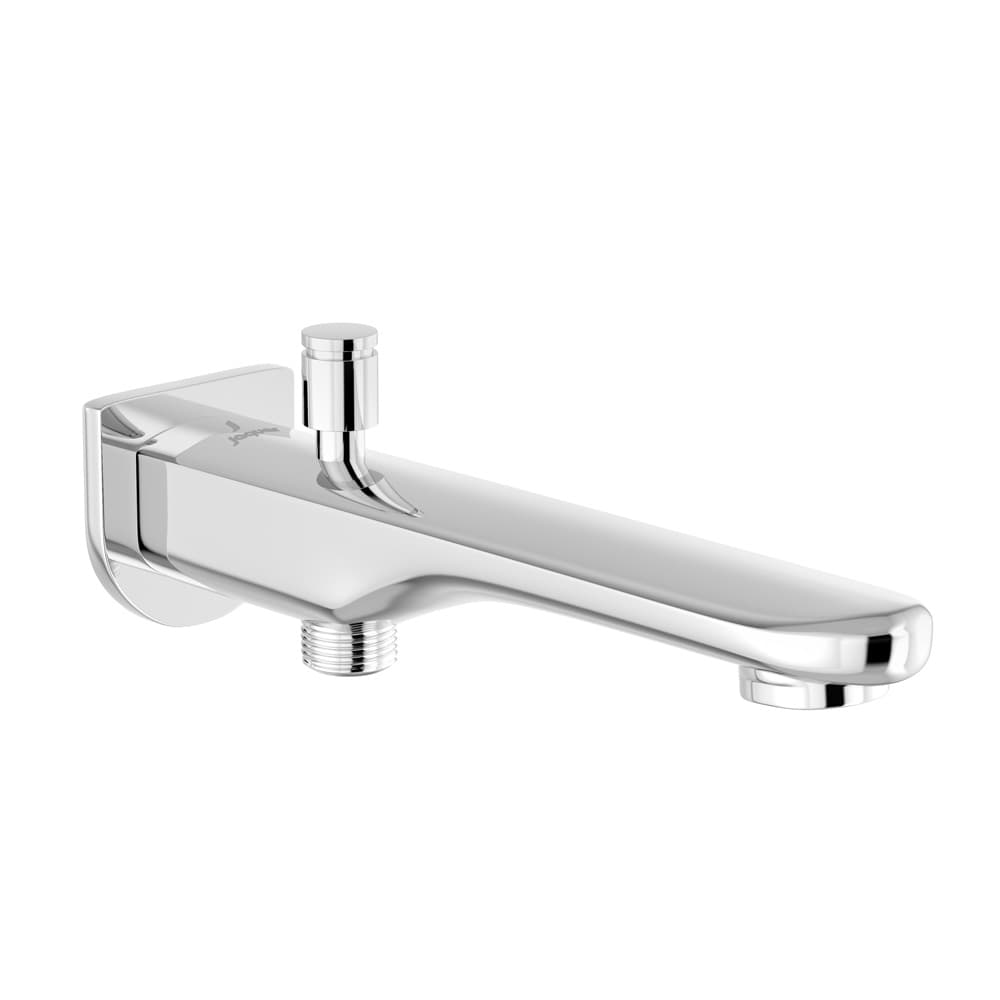 Opal Prime Bath Spout with Button Attachment For Hand Shower with Wall Flange | Chrome Finish | Material: Brass