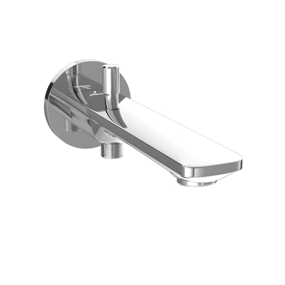 Laguna Bath Spout with Button Attachment For Hand Shower with Wall Flange | Chrome Finish | Material: Brass