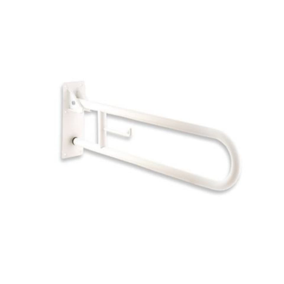 Grab Bar Vertical Swing 800mm | White Finish | For Disable-friendly Bathroom