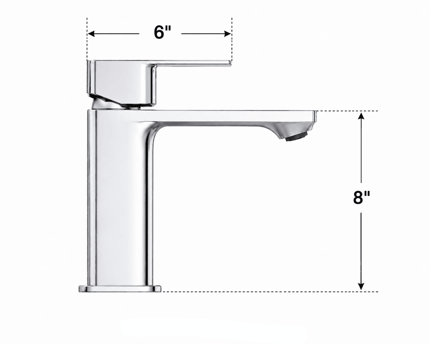 Hone Single Lever Basin Mixer (Hot & Cold Water) | With 243 mm Extended Body & 600 mm Braided Connection Pipe | Chrome Finish — image 2