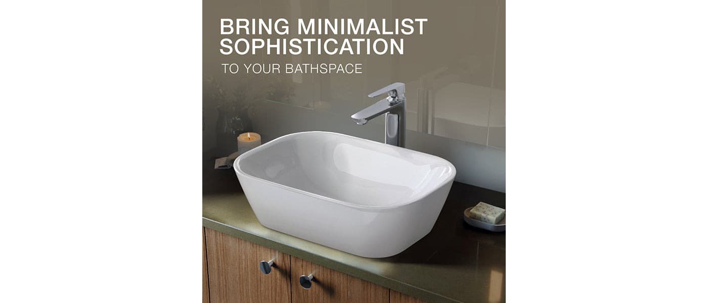 Span Square Wash Basin Without Tap Hole| 480 x 340 mm | White Finish — image 2