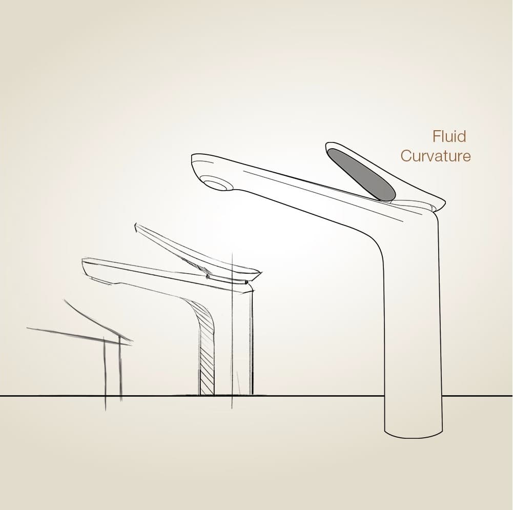 Fluence Single Lever Basin Mixer (Hot & Cold Water) | With 257 mm  Extended Body & 600 mm Braided Connection Pipe | Chrome Finish — image 2