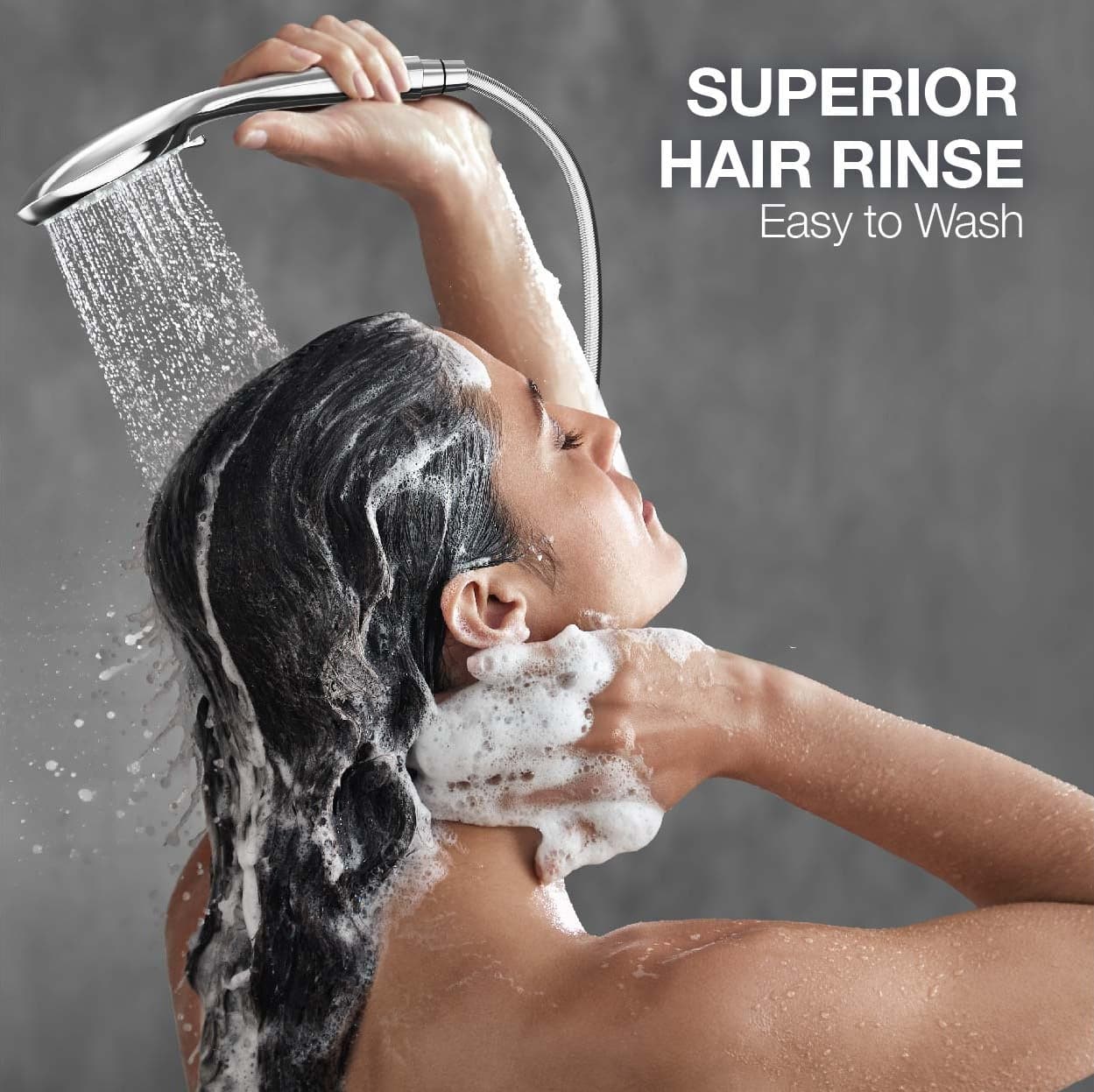 Hand Shower 117 mm Dia  With 3 Flow | Compatible With Flexible Hose (K-12067IN-CP) & Bracket (K-9040IN-CP) Sold Separately | Chrome Finish — image 3