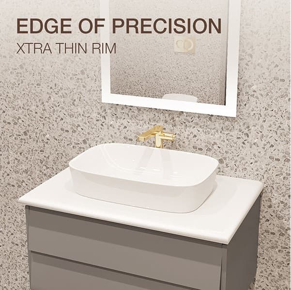 ModernLife® Edge 600 mm Edge Wash Basin Without Tap Hole |White Finish — image 4