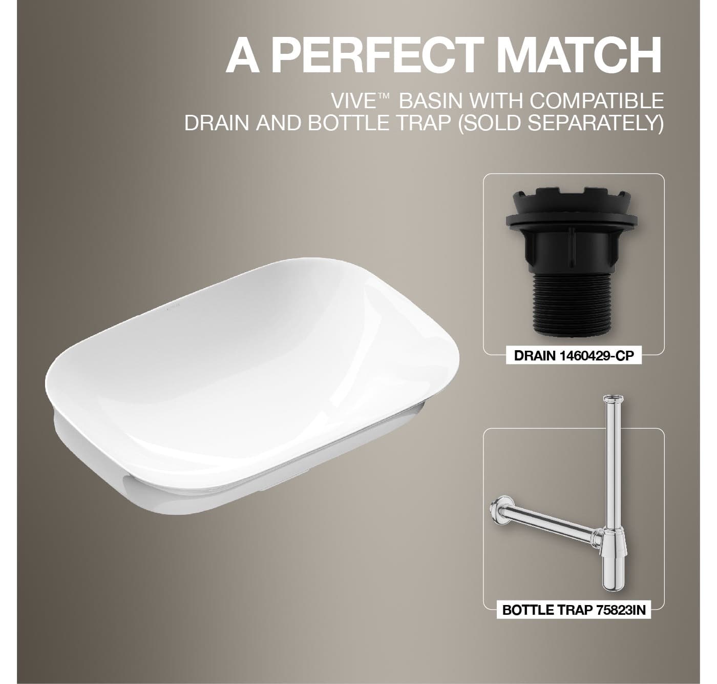 Vive® 552 mm Rectangular Wash Basin Without Tap Hole |White Finish — image 5