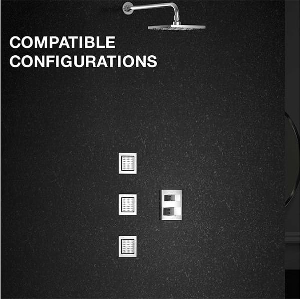 AutoSense Exposed Part For 2 Outlets Thermostatic Concealed Diverter | Compatible With Concealed Part (K-20740IN-A-NA Sold Separately) | Chrome Finish — image 6