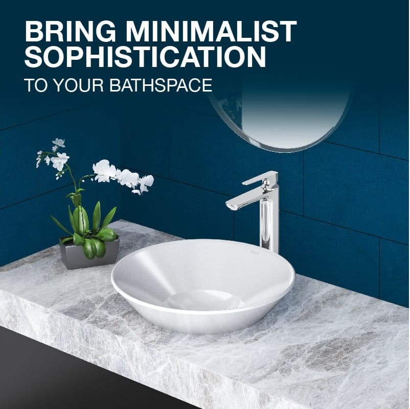 Conical Bell™ 413 mm Round Wash Basin Without Tap Hole | Glazed underside |White Finish — image 5
