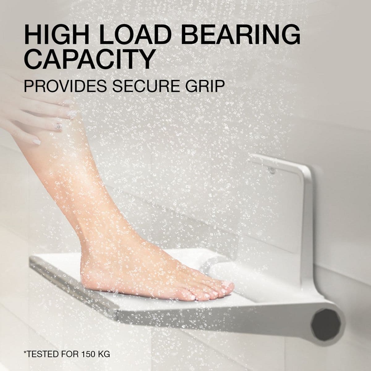 Shower Seat | Wall Hung | White Finish — image 2