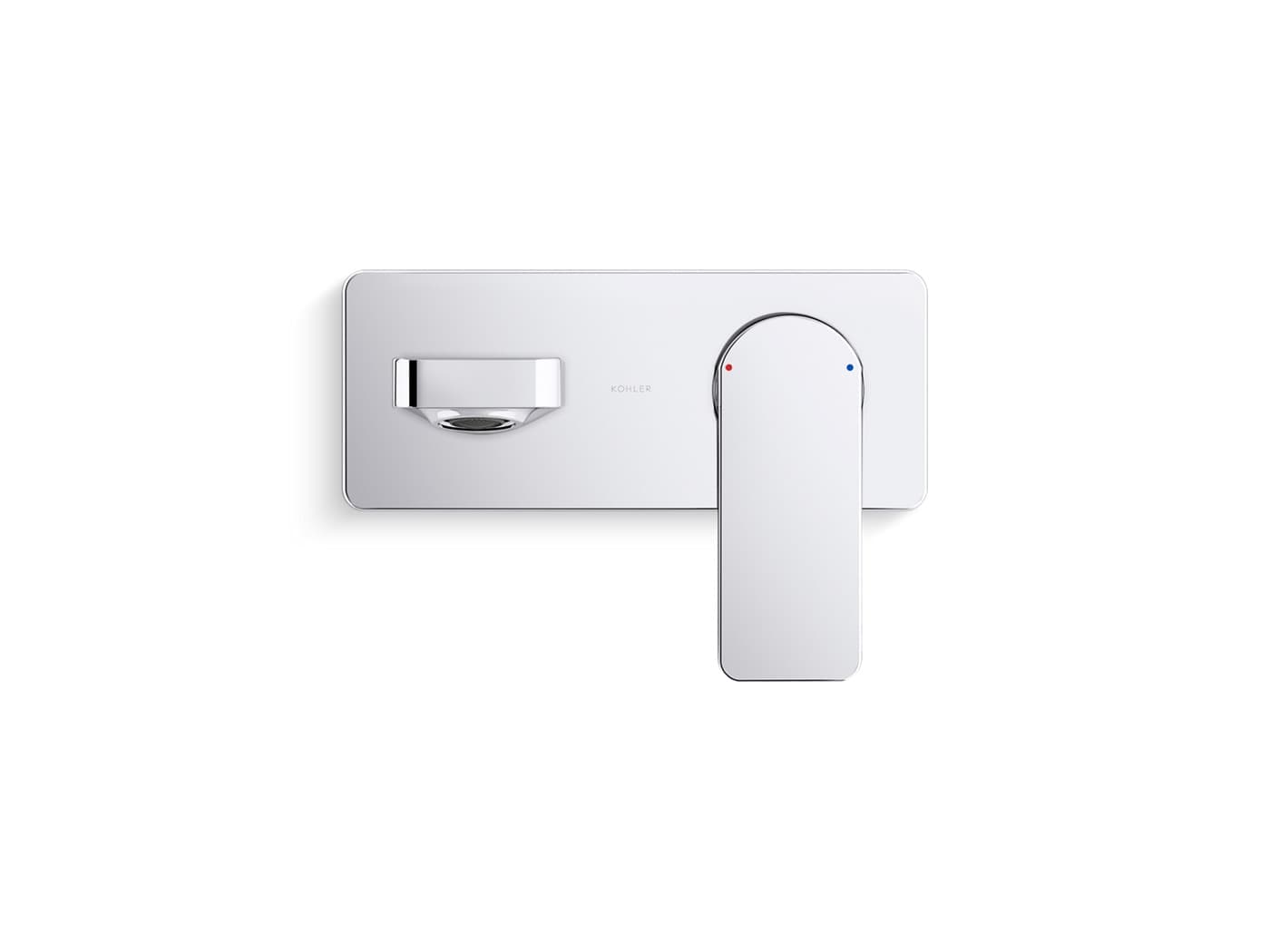Parallel Exposed Part for Single Lever Basin Mixer (Hot & Cold Water) | Compatible With Concealed Part K-5679IN-CP (Sold Separately| Chrome Finish — image 2