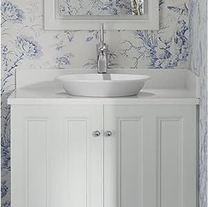 Conical Bell™ 413 mm Round Wash Basin Without Tap Hole | Glazed underside |White Finish — image 2