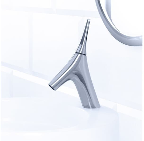 Vive Single Lever Basin Mixer (Hot & Cold Water) | With 450 mm Braided Connection Pipe | Chrome Finish — image 2