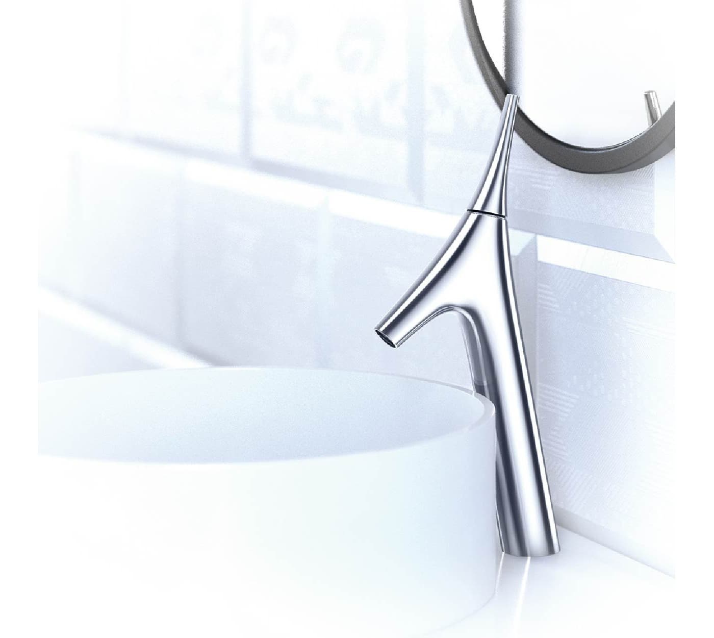 Vive Single Lever Basin Mixer (Hot & Cold Water) | With 383 mm Extended Body & 600 mm Braided Connection Pipe | Chrome Finish — image 2