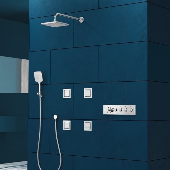Anthem Exposed Part For 4 Outlets Single Lever Thermostatic Concealed Diverter | Compatible With Concealed Part (K-26342IN-NA Sold Separately) | Chrome Finish — image 2