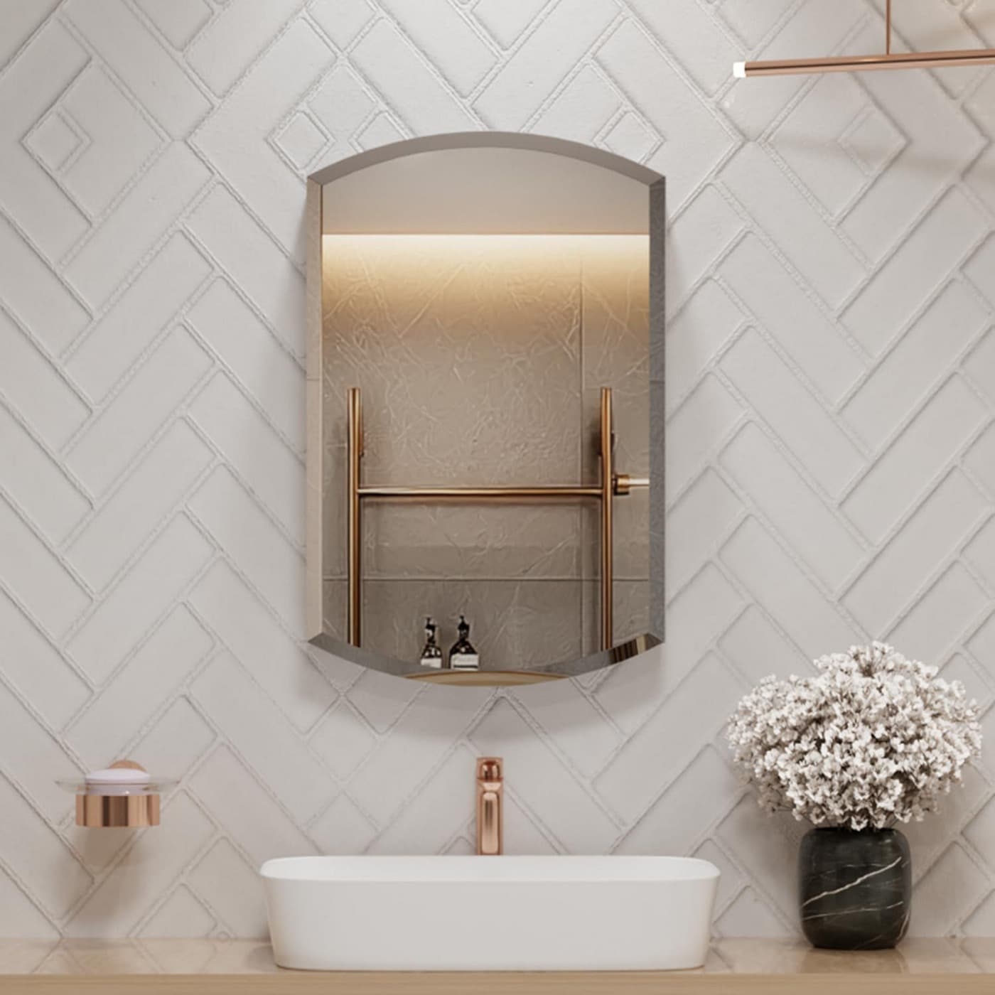 Premium Mirror Cabinet 508mm x 787mm | Rectangular cabinet — image 3