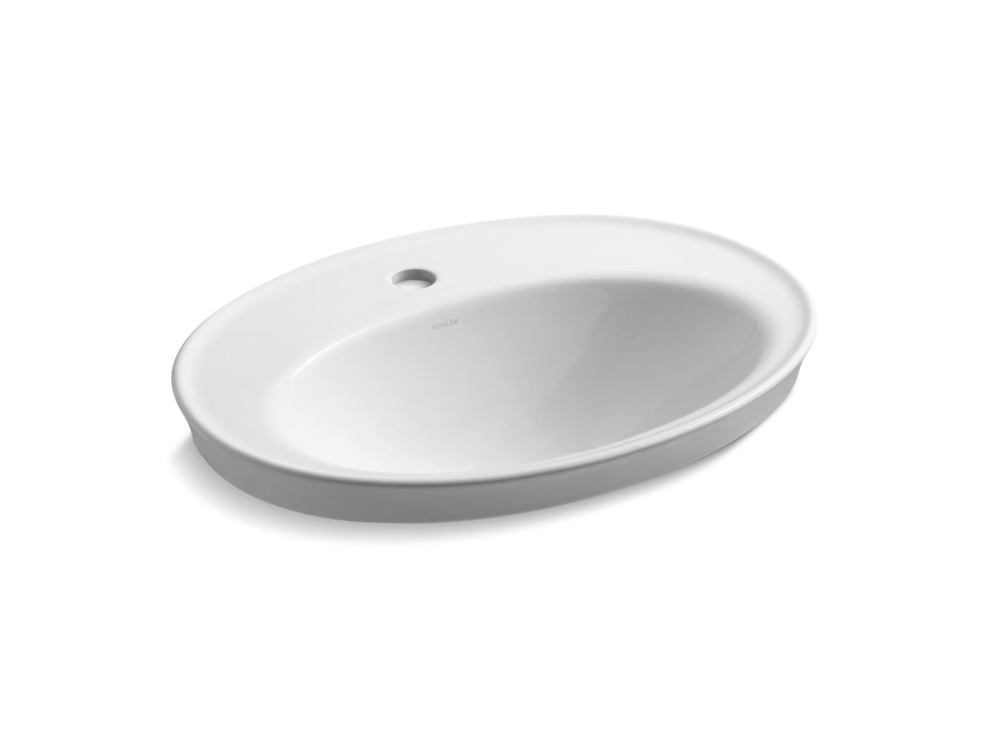 Serif™ Wash Basin 564 mm x 414 mm | With Tap Hole Provision | White Finish