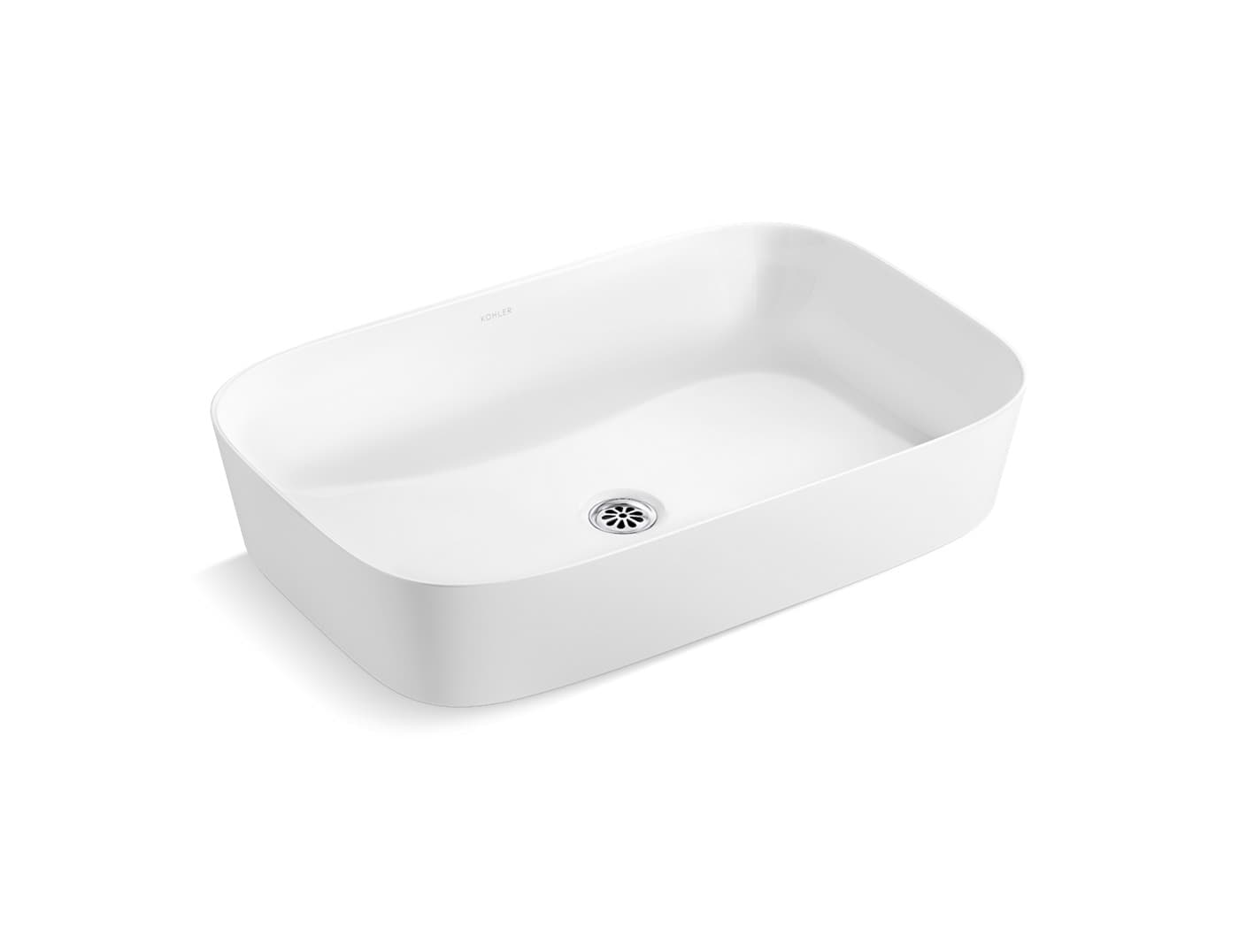 ModernLife® Edge 600 mm Edge Wash Basin Without Tap Hole |White Finish — image 1