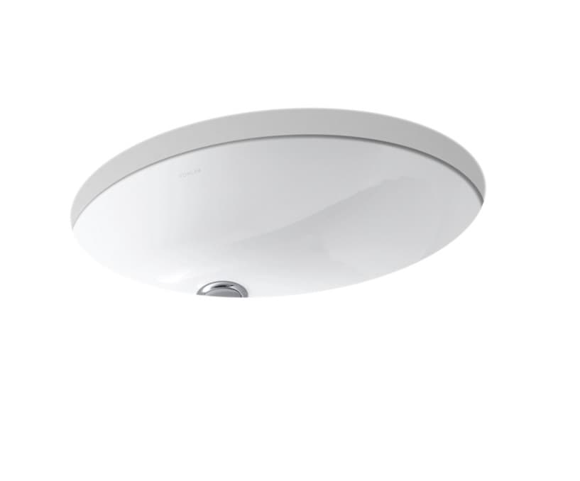 Caxton™ 492 mm Wash Basin With Glazed Underside | White Finish