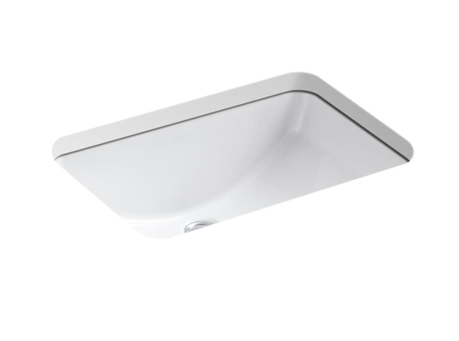 Ladena™ 529 mm Wash Basin With Glazed Underside | White Finish