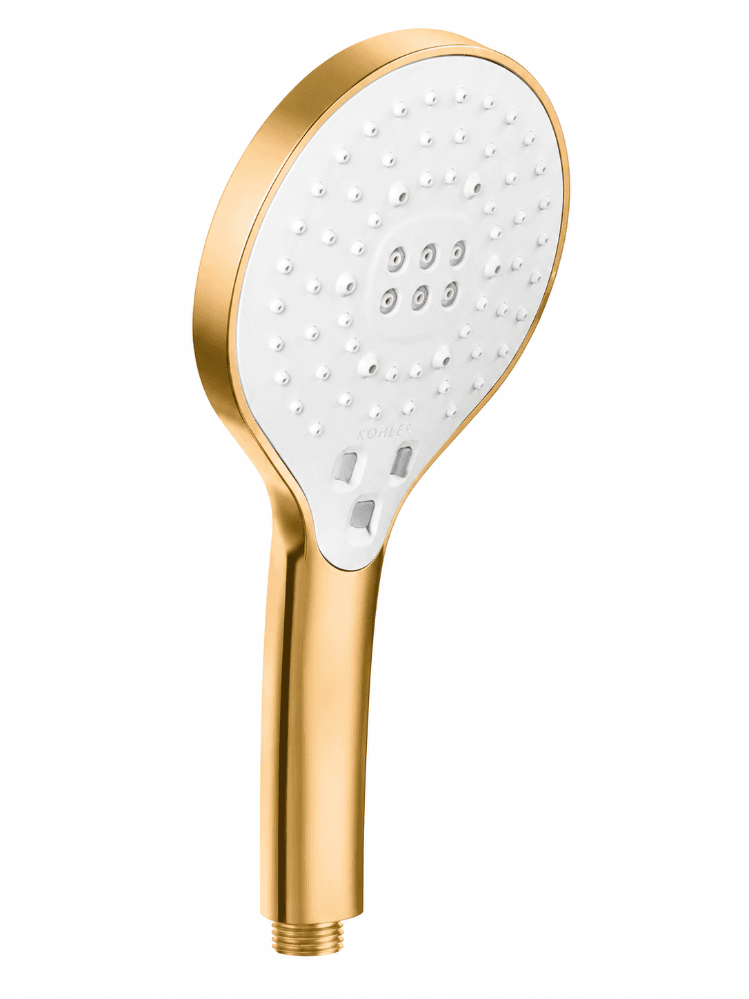 Hand Shower 125 mm Dia With 3 Flow | Compatible With Bracket (K-9040T-ZZ-AF), Flexible hose (K-11628IN-AF) Sold Separately | French Gold Finish — image 1